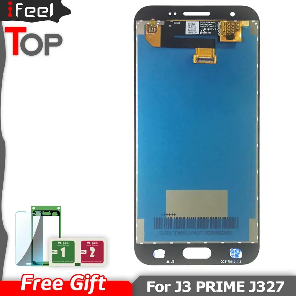 Супер AMOLED LCD для SAMSUNG GALAXY J327 J3 Prime 2017 Emerge 2nd j327W J327V J327T J327P дисплей сенсорный экран в