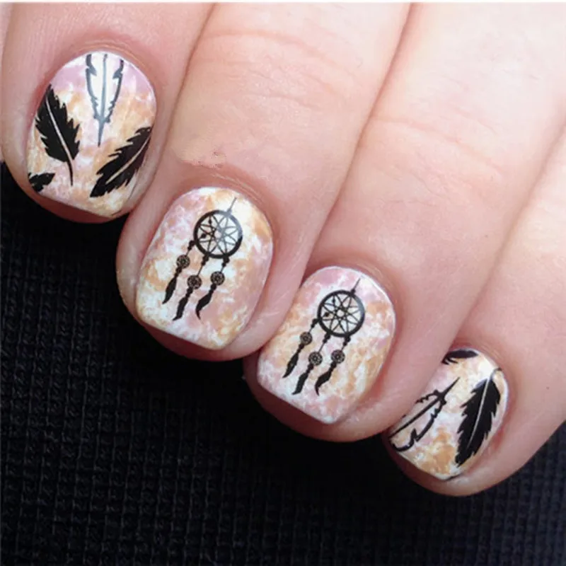 

1 sheet BORN PRETTY Dream Catcher Sticker Nail Art Water Decals Transfer Nail Art Decoration Stickers 3D BP-W08