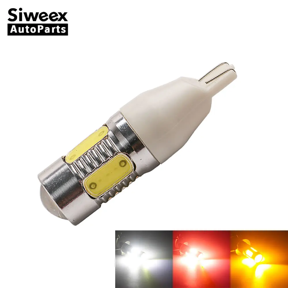 

W16W T15 7.5W CAR LED 5 COB Bulbs Backup Reverse Tail Daytime Running Light Brake Rear Lamp White Yellow Red Car styling
