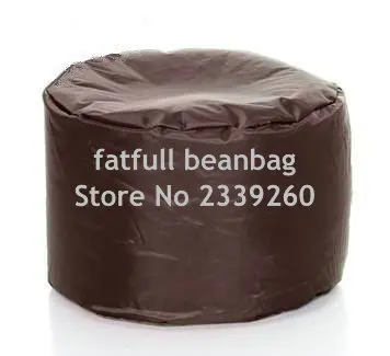 Крышка только без наполнителя-оранжевый стул для ног bean bag, круглые otomans 16x16 дюймов - Цвет: brown