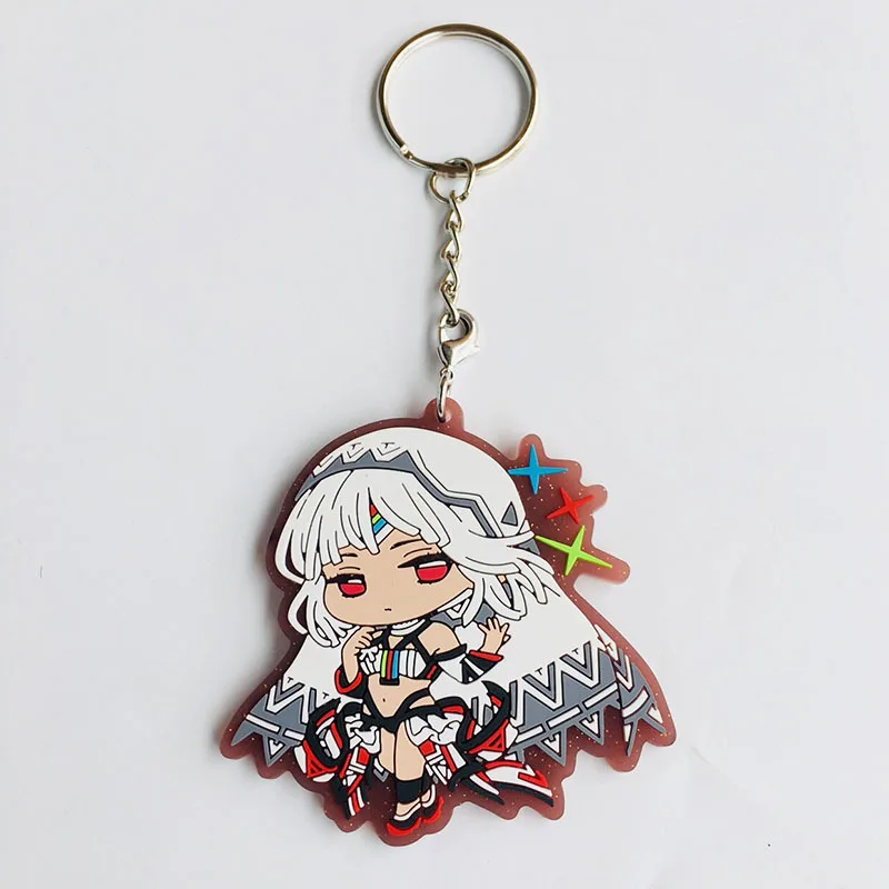 Мультфильм Fate stay night Saber ПВХ брелок Гильгамеш Арчер Lancer Justeaze Lizrich модель солнечных очков von Einzbern; милый смешной кулон брелки porte ключах