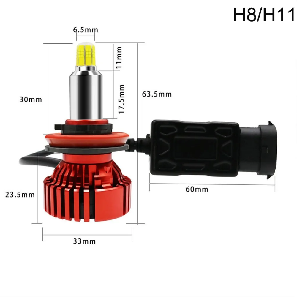 YGH11 H8-CREE-36W-KIT-3 size
