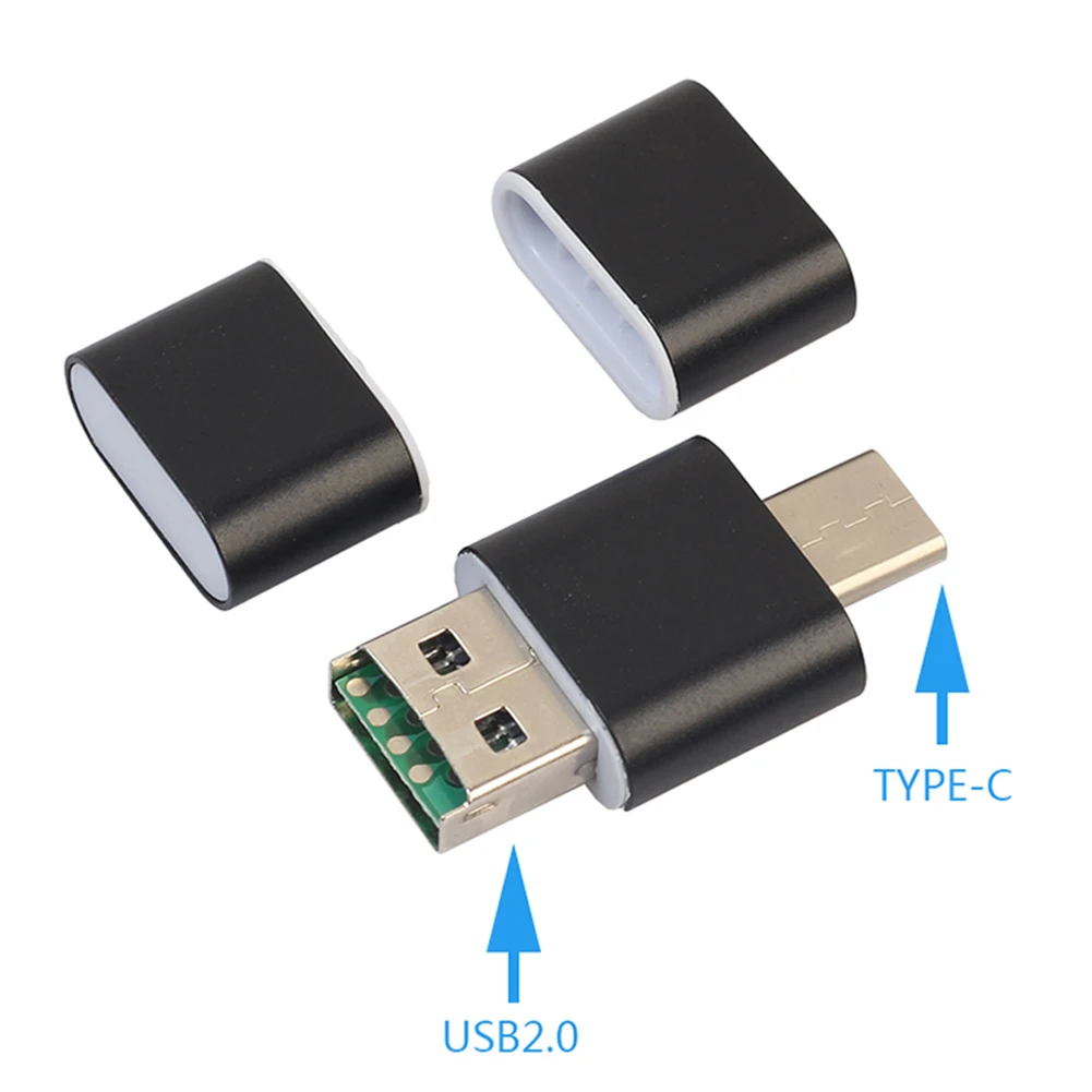 USB OTG адаптер 2 в 1 USB 2,0 Micro USB адаптер типа OTG C конвертер Поддержка 128 ГБ TF кард-ридер телефонные адаптеры