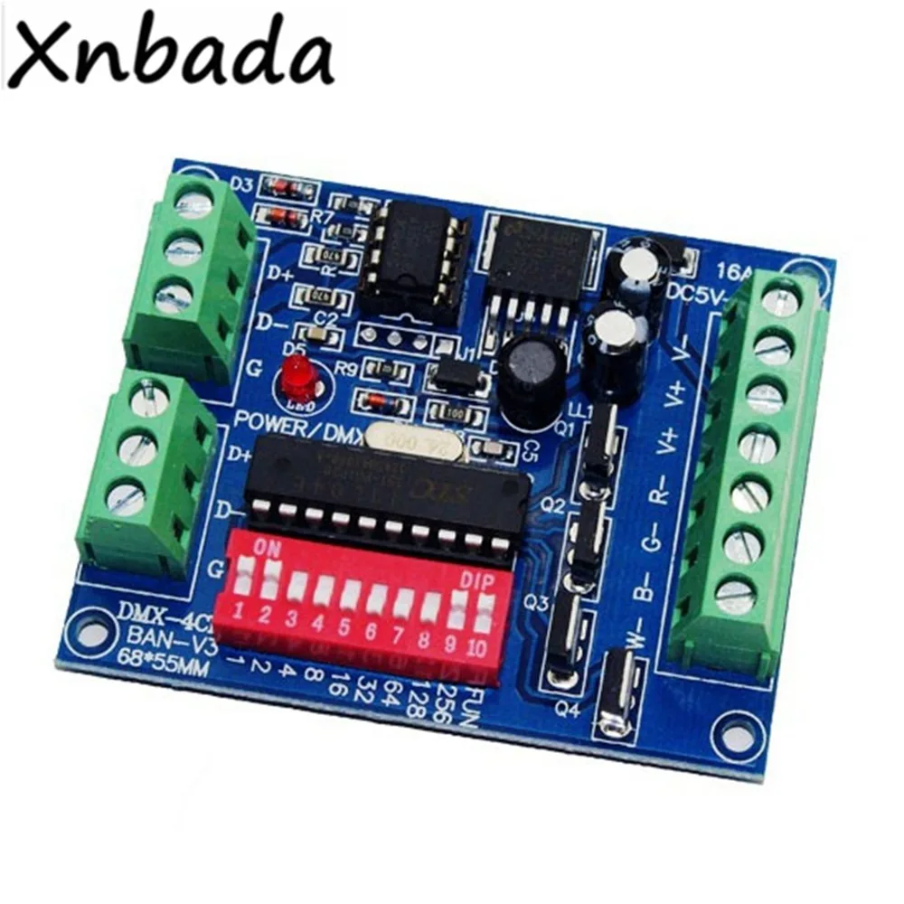 4CH DMX512 RGBW контроллер DMX512 декодер DMX512 Led диммер для RGBW светодиодные полосы DC5-24V