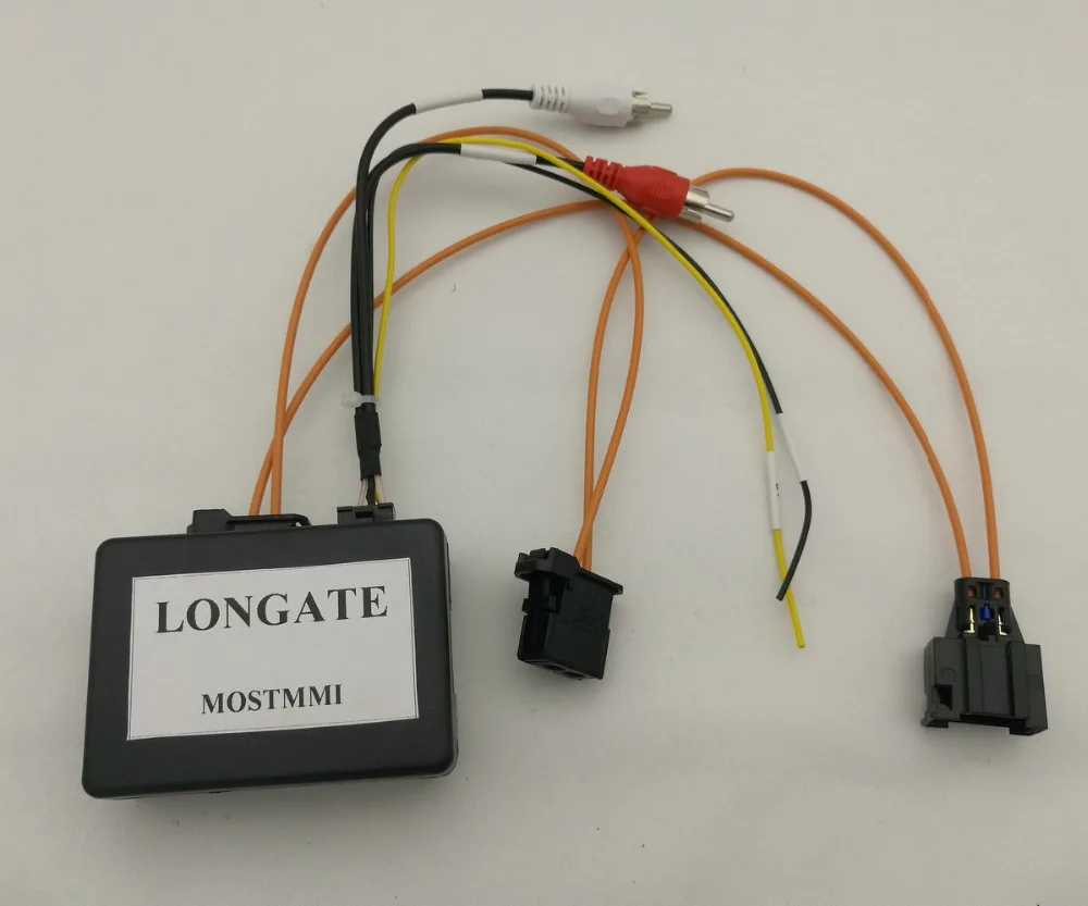 

Longate MOST Fiber Optics RCA audio adapter fit Audi A6 A8 Q7 A6L MMI 2G power Amplifier Aux converter