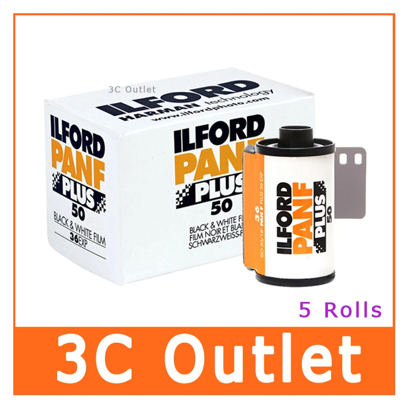 Ilford Panf Plus 50 ISO 35 мм черно-белая пленка 135-36 Exp