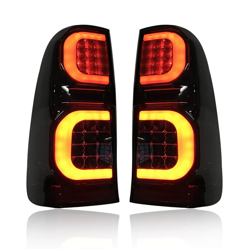  LED REAR LIGHT TAIL LAMP FIT FOT HILUX VIGO 2012-2014 CAR LED BRAKE LIGHTS REAR LAMP BLACK LIGHTING - 32921792146