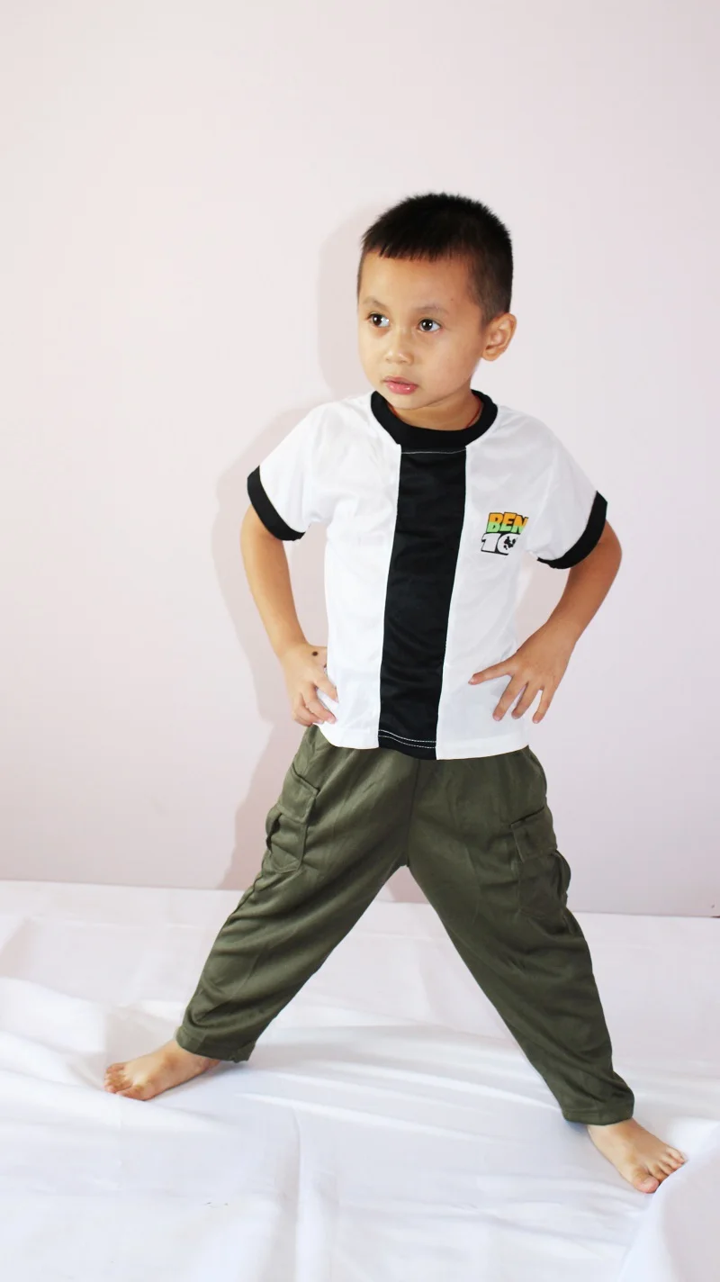 

Boy Ben 10: Race Against Time Costume Halloween Costume For Kids Ben-10 Role Playing Short Sleeve+T Shirt S-XXL