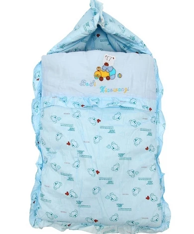 Акция, зимний плотный Конверт одеяло для новорожденных, Детские спальные мешки для детей, спальные мешки в коляску для младенцев, Fleabag, Детская сумка - Цвет: blue