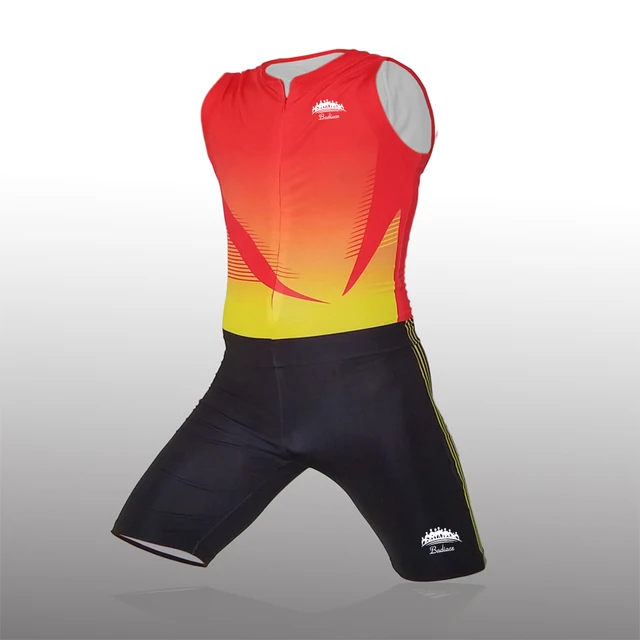 Badiace Man Tight Fast Running Speedsuit One Piece Sleeveless Suit