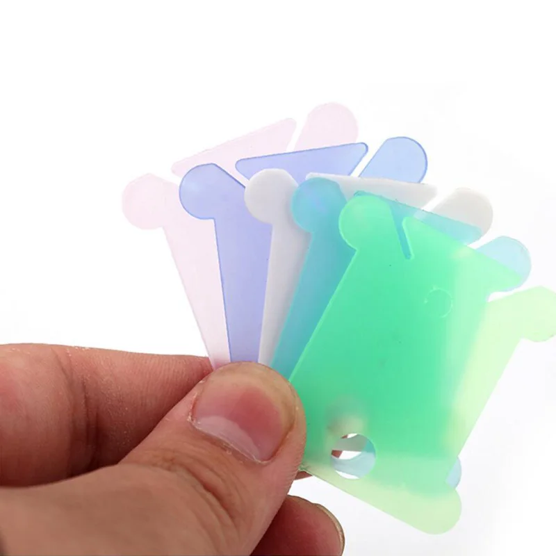 Цвет случайный 100 шт Пластиковые шпульки для ниток для вышивки нитью ремесло держатель для хранения доски карты