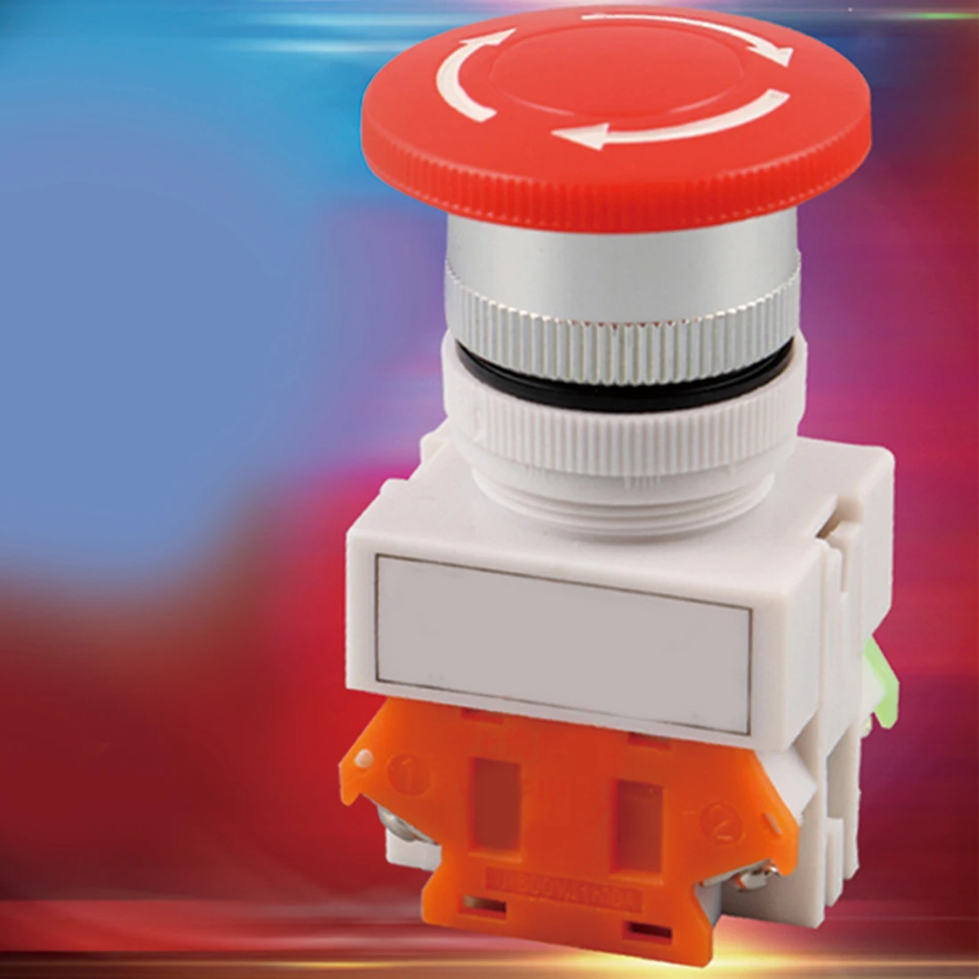 

Red Mushroom Cap 1NO 1NC DPST Emergency Stop Push Button Switch AC 380V 10A