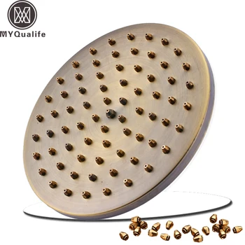 

Antique Brass Shower Head Round Shape 20cm Showerhead Brass Rainfall Bathroom Showerhead for Shower Faucet Set