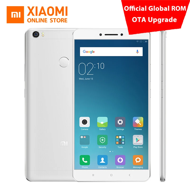 Original Xiaomi Mi Max Prime 6.44" Mobile Phone Snapdragon 652 Octa Core 1080P 16MP PDAF 3GB RAM 64GB ROM Fingerprint ID 4850mAh
