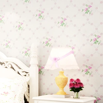 

Pastoral Style Flower Wallpaper For Bedroom Living Room Sweet Wall Paper Roll