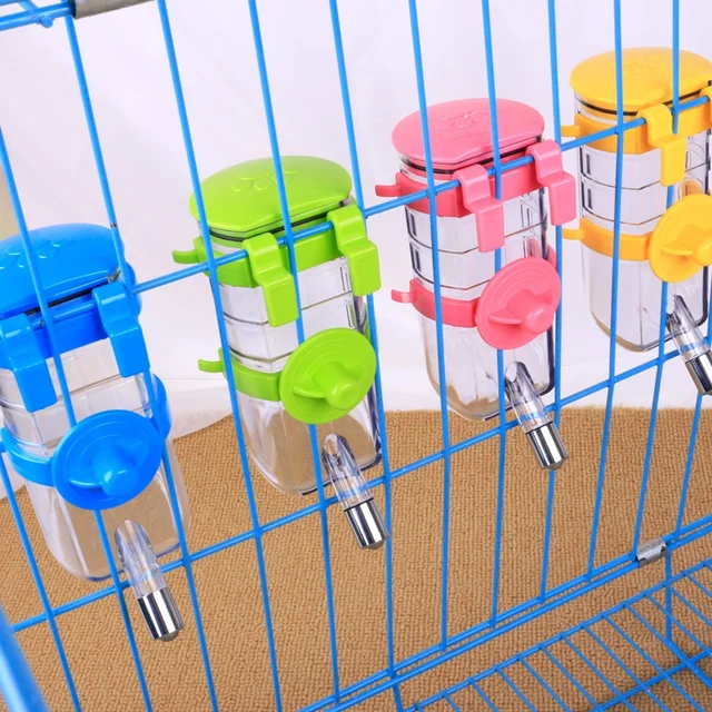 Small Pet Dog Hamster Portable Feeding Cage Hanging Kettle Drinking Balls Automatic Drinking Watering Device