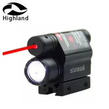 Caça 5 mW Poderosa Red Laser Sight Scope Set 200 Lumen LED Flashlight Combo Fit 11mm & 20mm montagem Picatinny Ferroviário