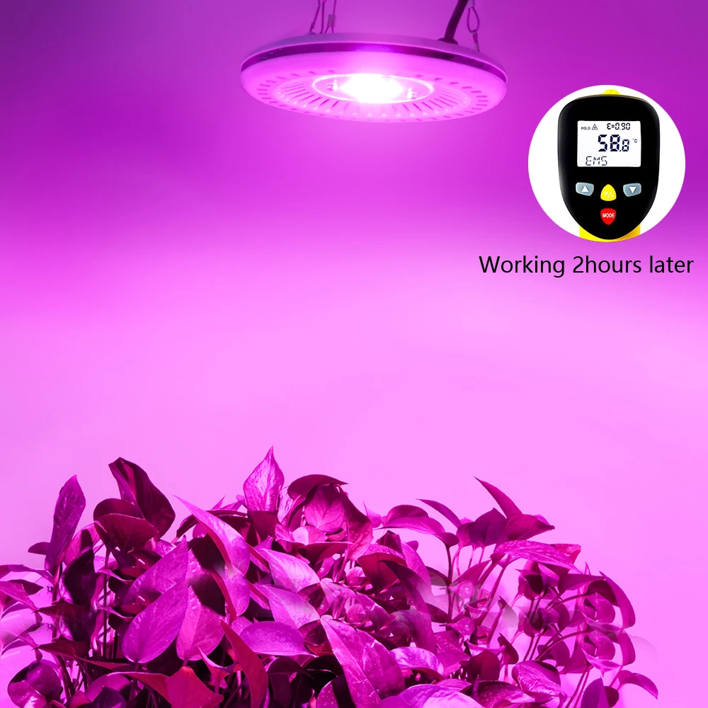 Светодиодный светильник для выращивания, полный спектр, 100 Вт, UFO COB, лампа для выращивания, водонепроницаемая, IP67, фито-лампа для овощей, цветов, для помещений, для гидропоники, для теплицы