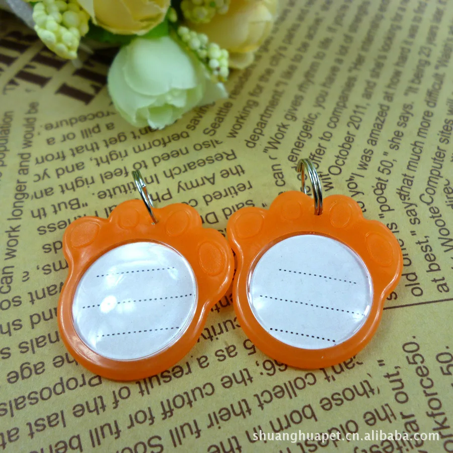 Newest Pet Products Dog Supplies dog identity card, plastic dog tag