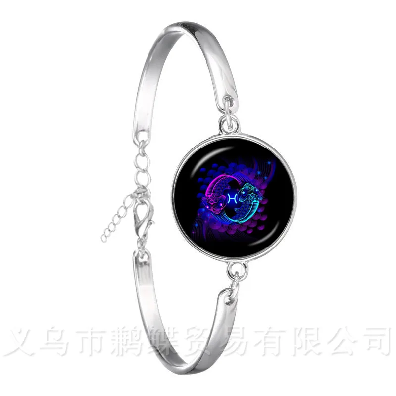 Libra/Scorpio/Sagittarius/Capricorn/Aquarius/Pisces Зодиак браслет трендовые 12 созвездий кабошон