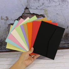 Envelopes coloridos 50 pces saco de papel em branco cartão cartão de saudação presente convite de casamento envelope cartão pacote 12.5x17cm
