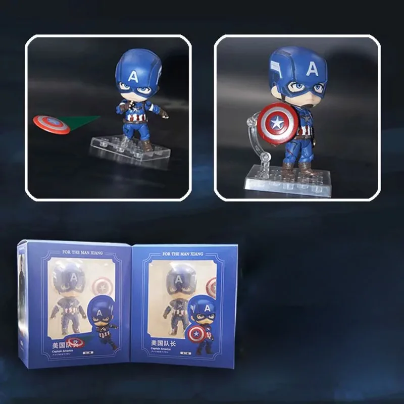 

2pcs/set Captain America Mini Action Figures figure Hero's Edition Captain America figura