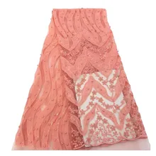 Me-dusa отделанное пайетками и цветком, модное высококачественное платье в африканском стиле Тюль Кружева с бисерной вышивкой и кружевами, французское кружевное свадебное платье ткань Новые 5 ярдов/шт