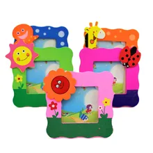 Фоторамка Новинка картина Мини мультфильм дома ребенок дети подарок деревянный цвет прибытие случайным образом