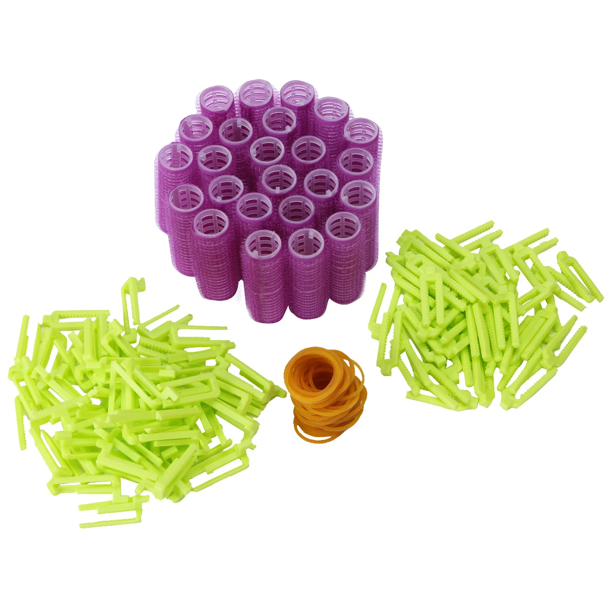 1 Package Plastic Hairdressing DIY Perm Rod Salon Hair Roller Rubber