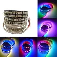 20 м 20X1 м 5 V 144 светодиодный s WS2812B 144 светодиодный s/M 5050 крепление RGB WS2811 IC цифровая светодиодная лента света IP30 Non-Водонепроницаемый