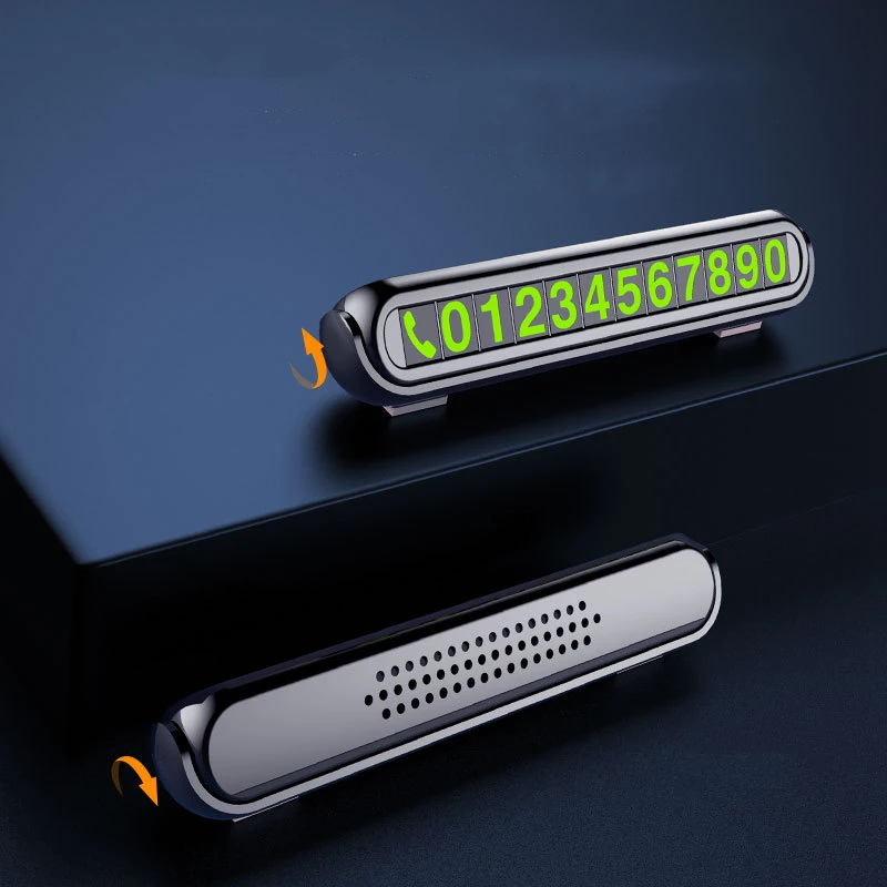 Temporary Car Parking Card with Aromatherapy Telephone Number Card Night Light Car Styling Phone Number Card Hidden Number Plate