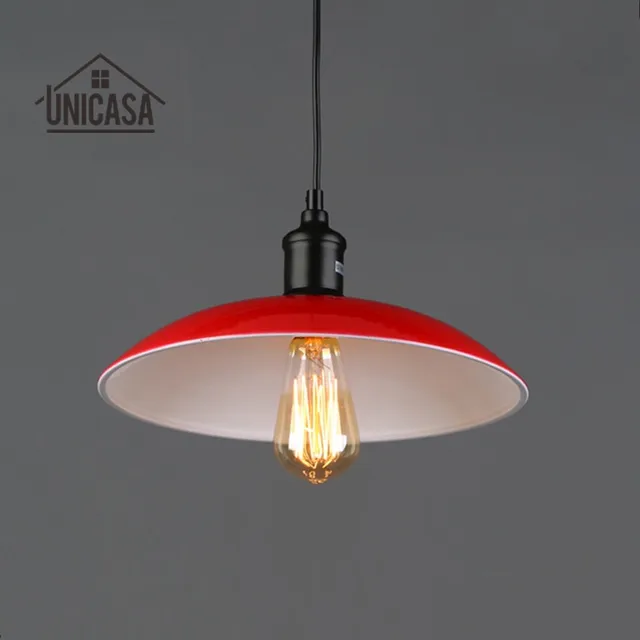 Modern Pendant Lights Red Shade Fixture Wrought Iron Lighting Modern Pendant Lights Red Shade Fixture Wrought Iron Lighting Kitchen Island Bar Office Hotel Antique Mini Ceiling Lamp