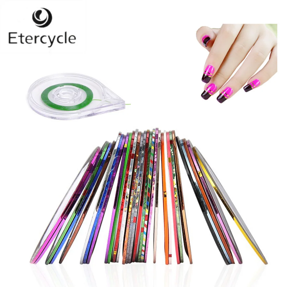 30 colors set rolls striping tape line nail art sticker nail design roller
