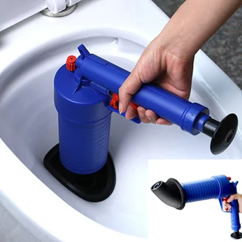 

Air Power Drain Blaster Gun High Pressure Powerful Manual Sink Plunger Opener Cleaner Pump For Bath Toilets Bathroom Products