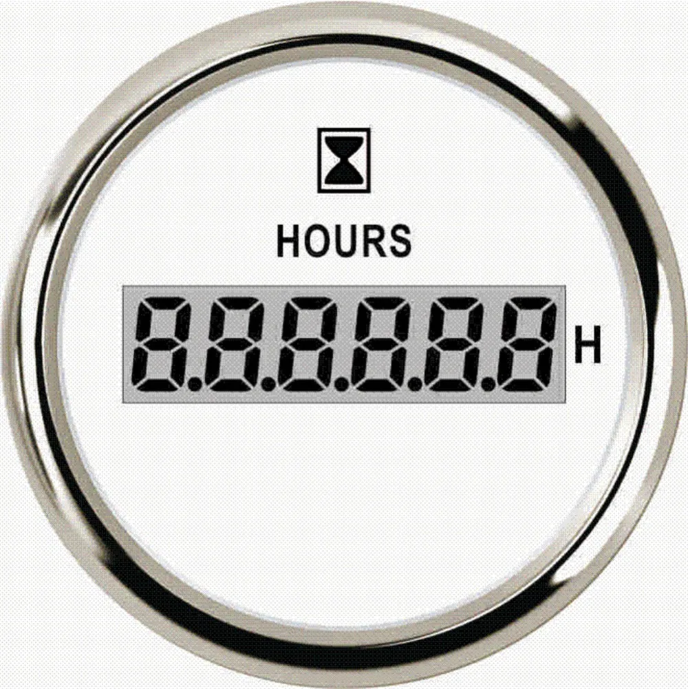 1pc 100 Brand New 52mm Clock Gauge Waterproof Hourmeters Digital Hour
