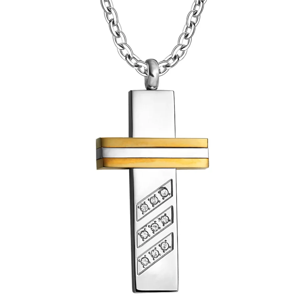 YAFFIL Gold Sliver Chain Male Necklace Men Jewelry Birthday Gifts Religious Cross Pendant Gift Fashion Pendants New | Украшения и