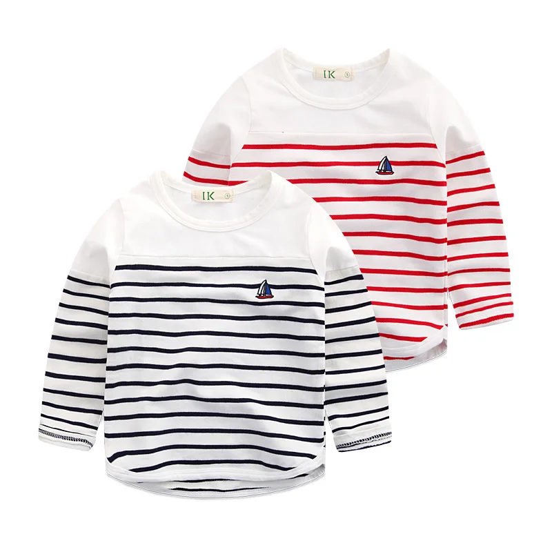 Children s clothes fall 2016 han edition baby boys long sleeve stripe T shirt coat t