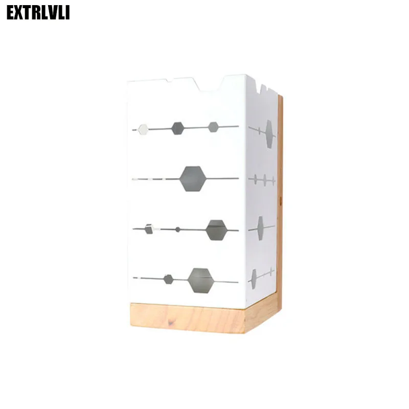 

Wooden log Hollow 220v Wall lamp E27 Bedroom Bedside hotel Fixture indoor