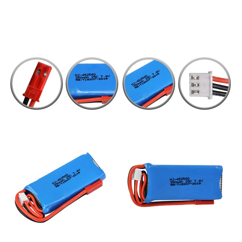 2 3 4 5 шт. 7 В 350 мАч 25C 2S Lipo аккумулятор для MJX X401H X402H RC Drone высокое качество|Детали и