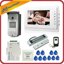 New Home use Wired 7″ Video Door Phone Intercom Entry System 1 Monitor + 1 RFID Access HD Camera + Electric Magnetic Lock