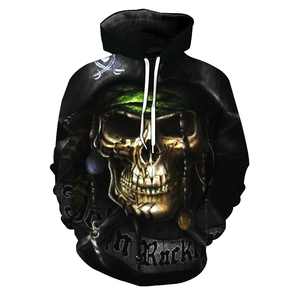 Cloudstyle Skulls Hoodies Men's Hoody Casual Style Jacket Long Sleeve