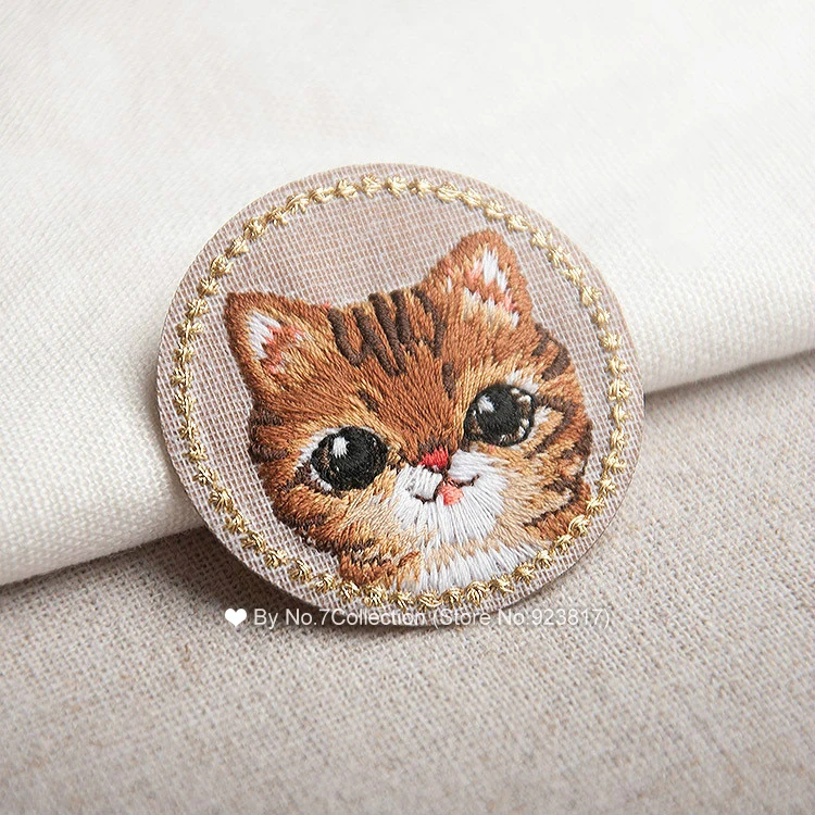 Buy 1Pcs Embroidered Cute Cat Patch for Clothing Iron