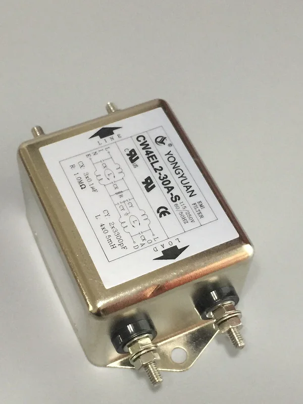 Фильтр электроэнергии EMI 220V DC 30A двухступенчатый очиститель