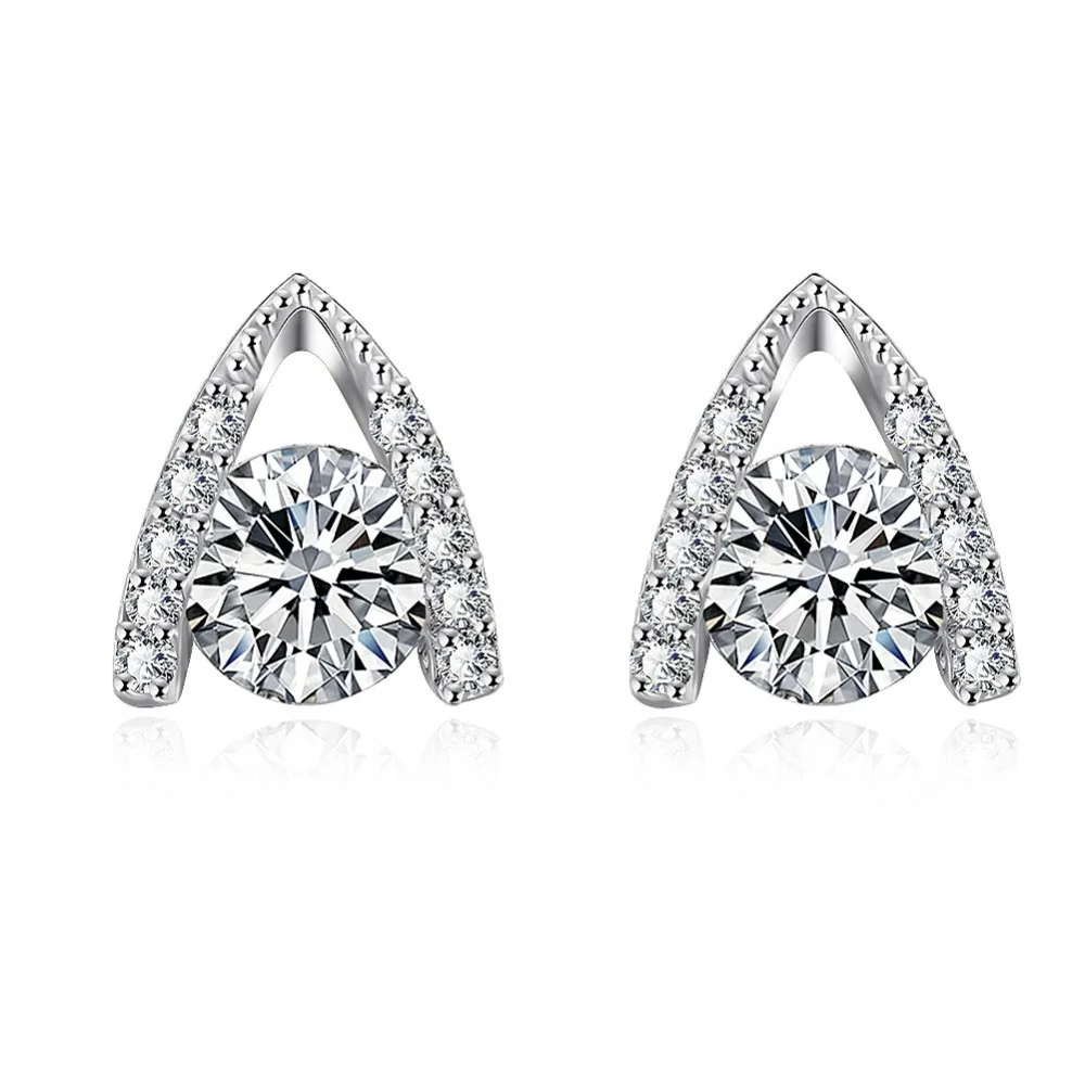 Fashion Women Las Cz Cubic Zirconia Micro Pave Short Thin Tower Fashion Women Las Cz Cubic Zirconia Micro Pave Short Thin Tower Stick Line Stud Earrings Post New Jewelry In From Accessories On