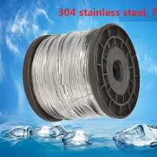 1 мм, 1,2 мм, 1,5 мм, 50 м, 7X7, 304 из нержавеющей стальной трос мягче рыболовный трос бельевой тяги подъемный трос для крепежной ленты