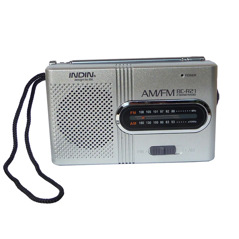 6 New Sale Mini Portable Radio FMAM Outdoor Sport Radio Wireless Stereo Car Radio Loudspeaker FMAM Music with Antenna for Older