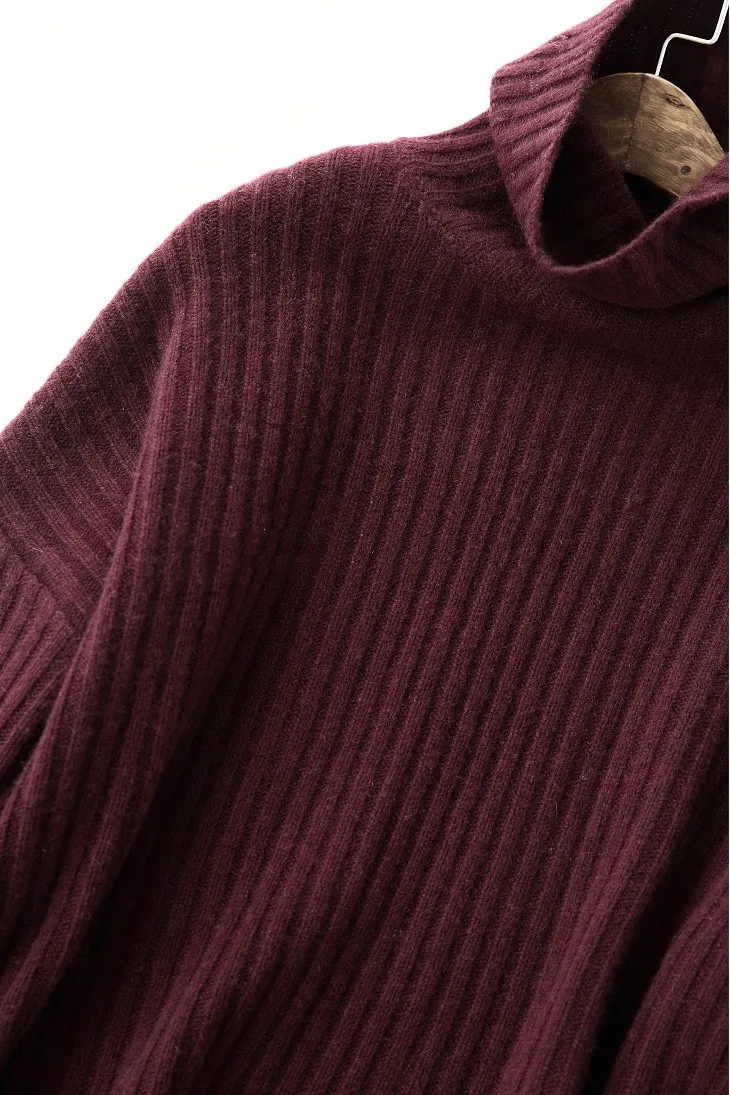 LHZSYY Осень и зима кашемировый свитер с высоким воротником СВОБОДНЫЙ Модный высококачественный Женский свитер мягкий Большой пуловер