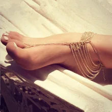 Новые модели, летние туфли ножной браслет витрина уличной моды съемки Многослойные цепь браслет варежки