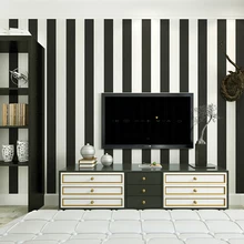 10 м длина черная полоса обои 3d Флокирование простая современная спальня гостиная ТВ фон магазин одежды нетканые обои