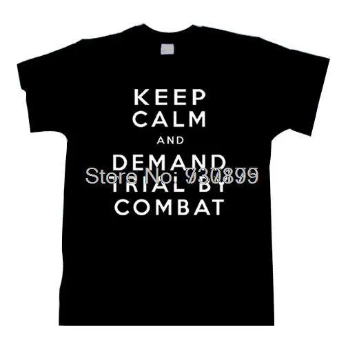 Keep CALM and demand trial by COMBAT Футболка Топ Унисекс Мужская Женская унисекс|Футболки| |